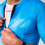 Mens Neon Blue Aero Jersey