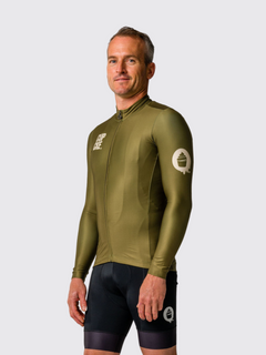 Mens Olive Vapour Fleece Jersey