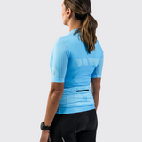Womens Neon Blue Aero Jersey