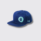 Mint on Navy Green Flat Bill